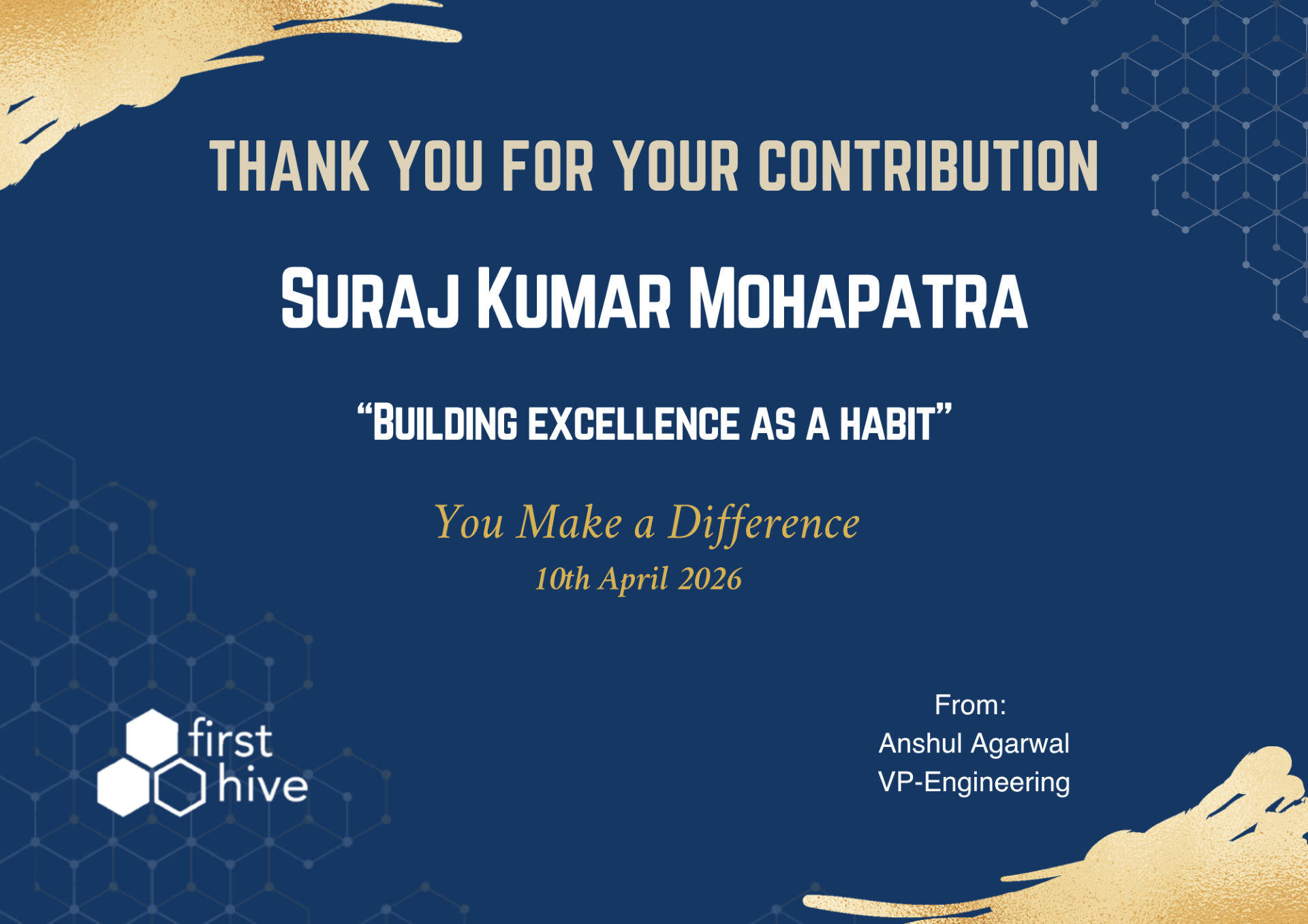 Building Excellence as a Habit — Firsthive