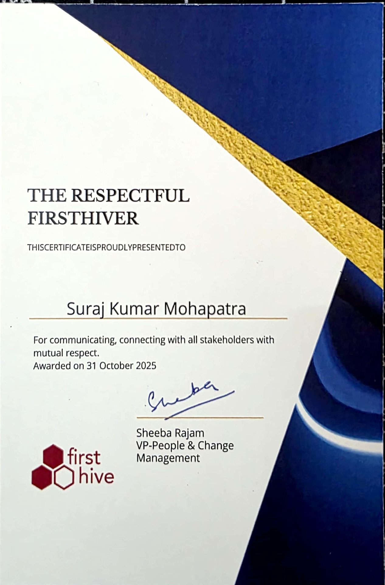 The Respectful Firsthiver — Firsthive