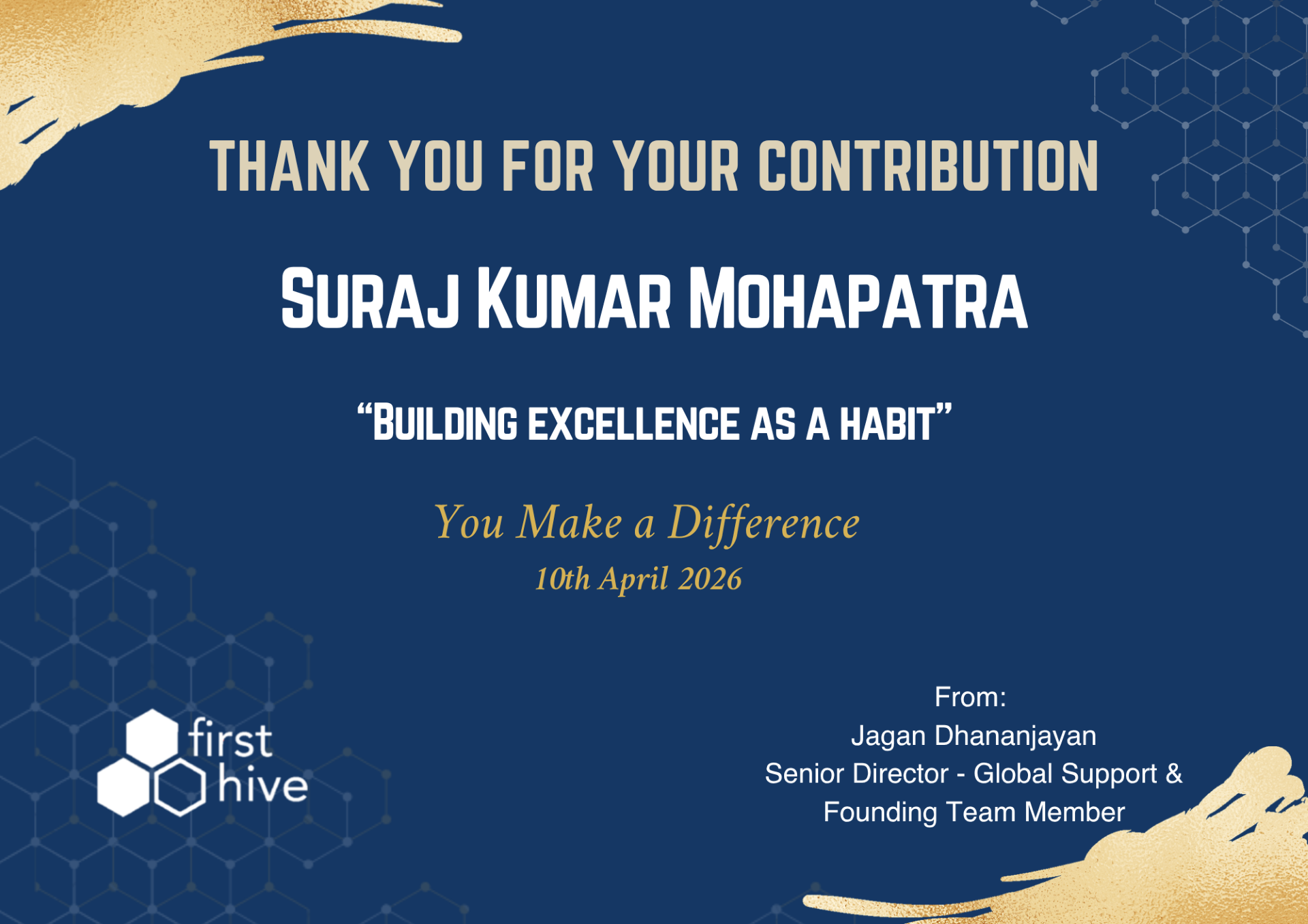 Building Excellence as a Habit — Firsthive