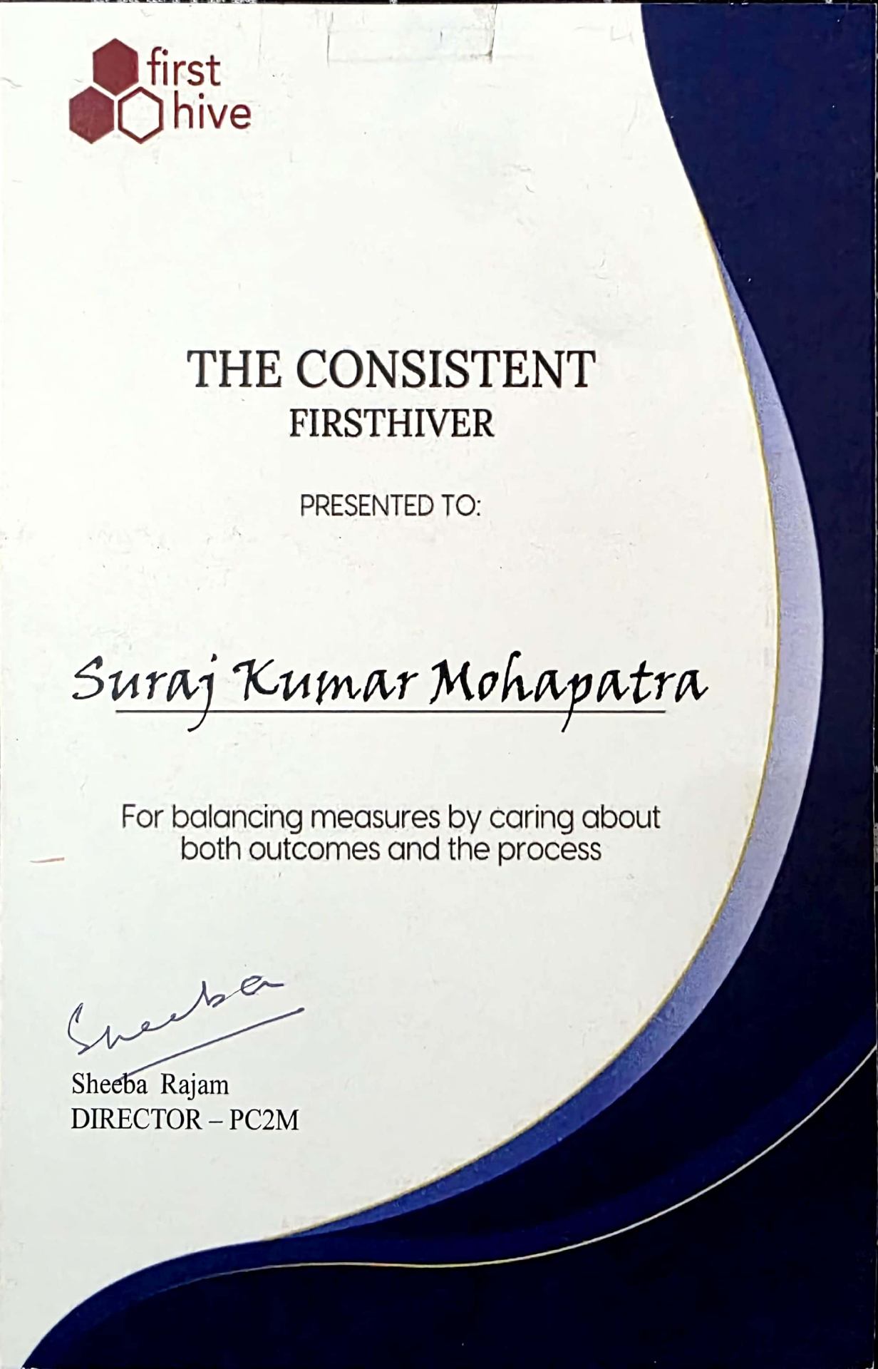 The Consistent Firsthiver — Firsthive